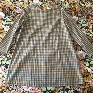 SOLD Orange & Blue Gingham Shift Dress
